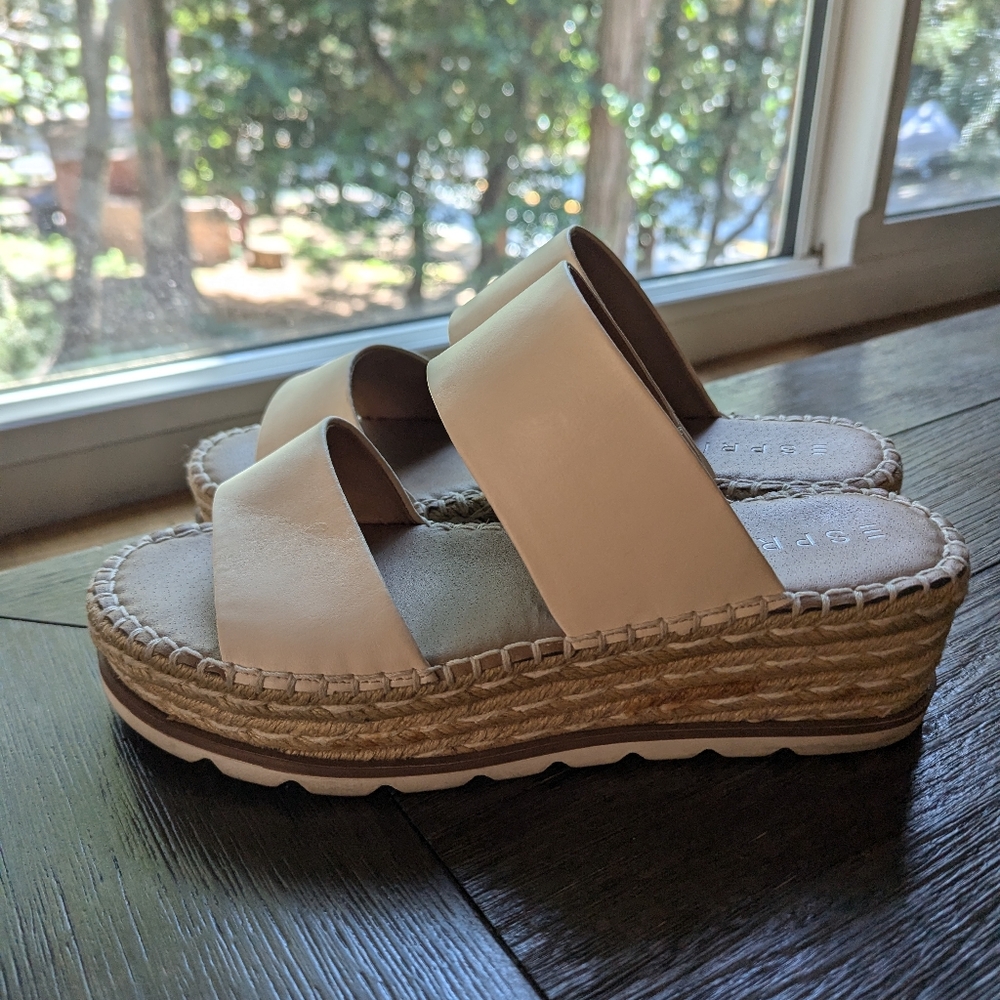 Nordstroms Esprit Women's White & Cream Platform Sandals - Picture 5 of 7